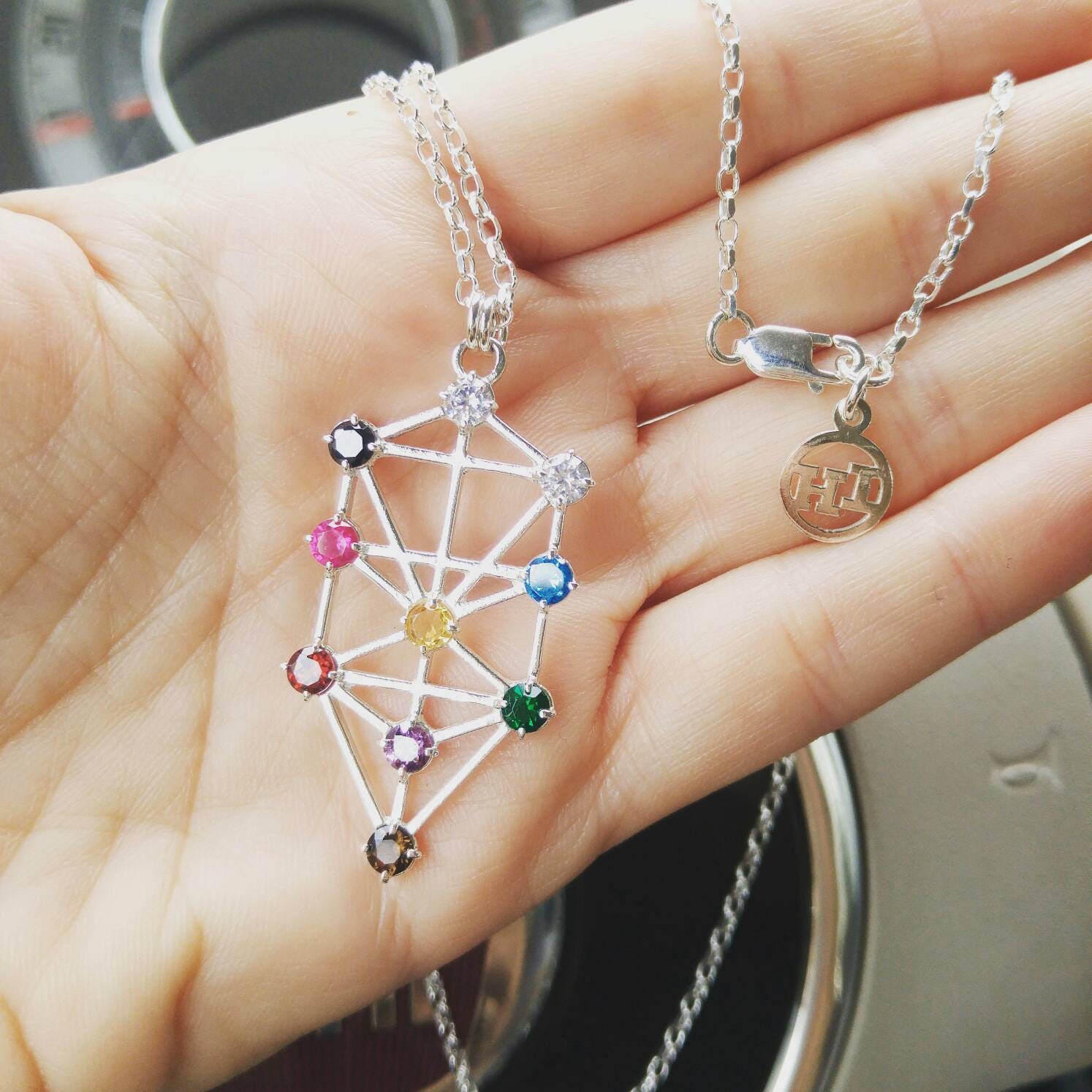Tree of life necklace, Tree of life pendant, Tree of life Kabbalah Pendant, Tree of life silver necklace, silver pendant,  silver necklace.