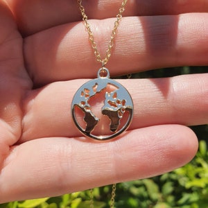 Globe Pendant, Minimalist Pendant, Gold Globe Charm, Charm For Travelers, Unisex Pendant, 14k Gold Pendant.