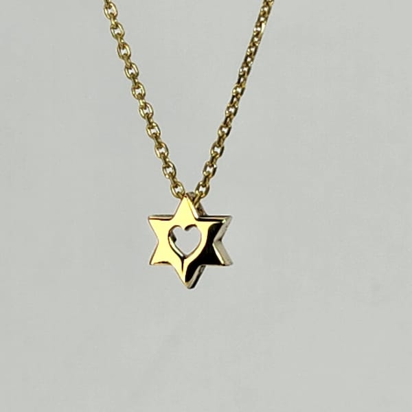 Star of David, gold Star of David, mini star of David, gold necklace, star of David pendant, small star of david