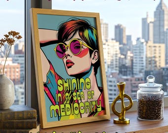 Shining – Pôster de parede engraçado para escritório, decoração de mesa estranha, impressões engraçadas e rudes para escritório, decoração de cubículo, presente exclusivo para colegas de trabalho, decoração de escritório
