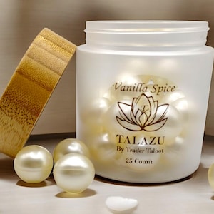 Vanilla Spice Aromatherapy Bath Pearls for Smooth, Silky, moisturized Skin (25 Count)