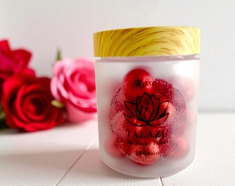 Baño de aromaterapia de rosas perlado para una piel suave, sedosa e hidratada (25 unidades)