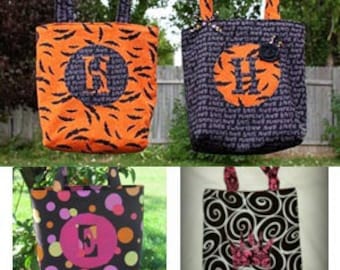 INSTANT DOWNLOAD Easter bag, Library Tote or Halloween Trick or Treat Bag PDF Sewing Pattern By Hadley Grace Designs