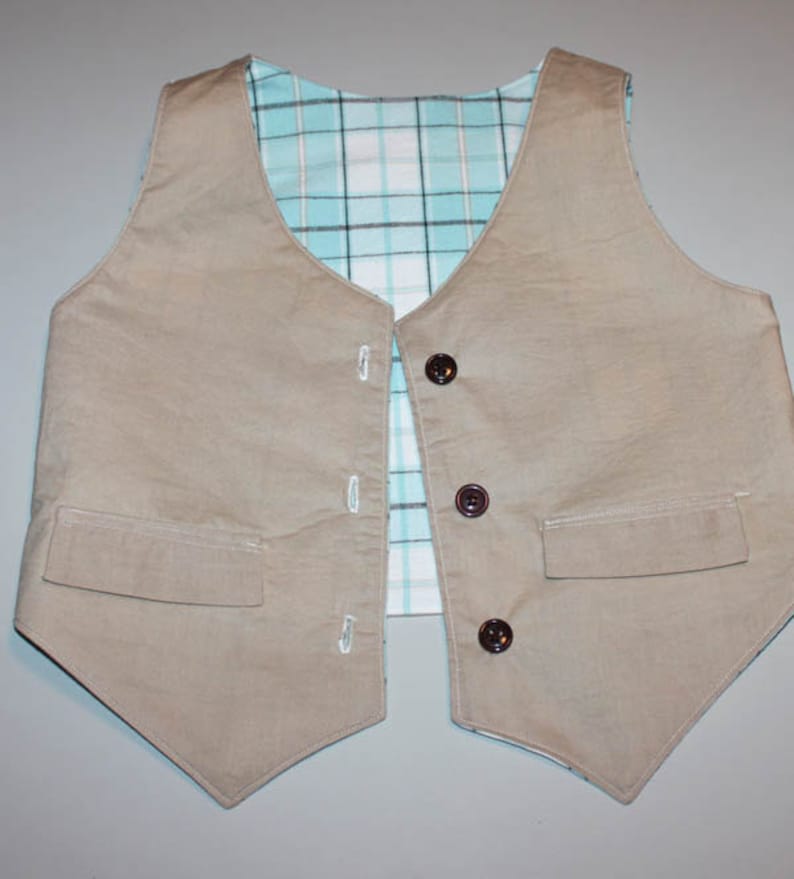 INSTANT DOWNLOAD Guys and Gal's Reversible Vest PDF Sewing Pattern By Hadley Grace Designs Includes Sizes 6 months to 5T image 3