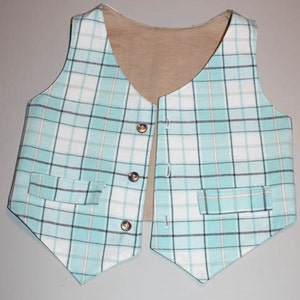 INSTANT DOWNLOAD Guys and Gal's Reversible Vest PDF Sewing Pattern By Hadley Grace Designs Includes Sizes 6 months to 5T image 1