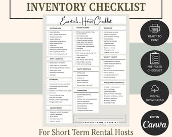Airbnb Host Checklist | Short Term Rental Inventory Setup Guide