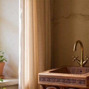 Handmade wooden Teak Wood BathSink,Handcarve basin,Wooden basin Gorgeous teakwood pattern Naturally stain resistant Sustainably sourced wood