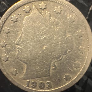 1903 Liberty Head “V” Nickel – 122 Years Old – Historic U.S. 5 Cent Coin