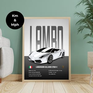 Lamborghini Gallardo Poster: Sportscar Wall Art for Boys (Digital Download