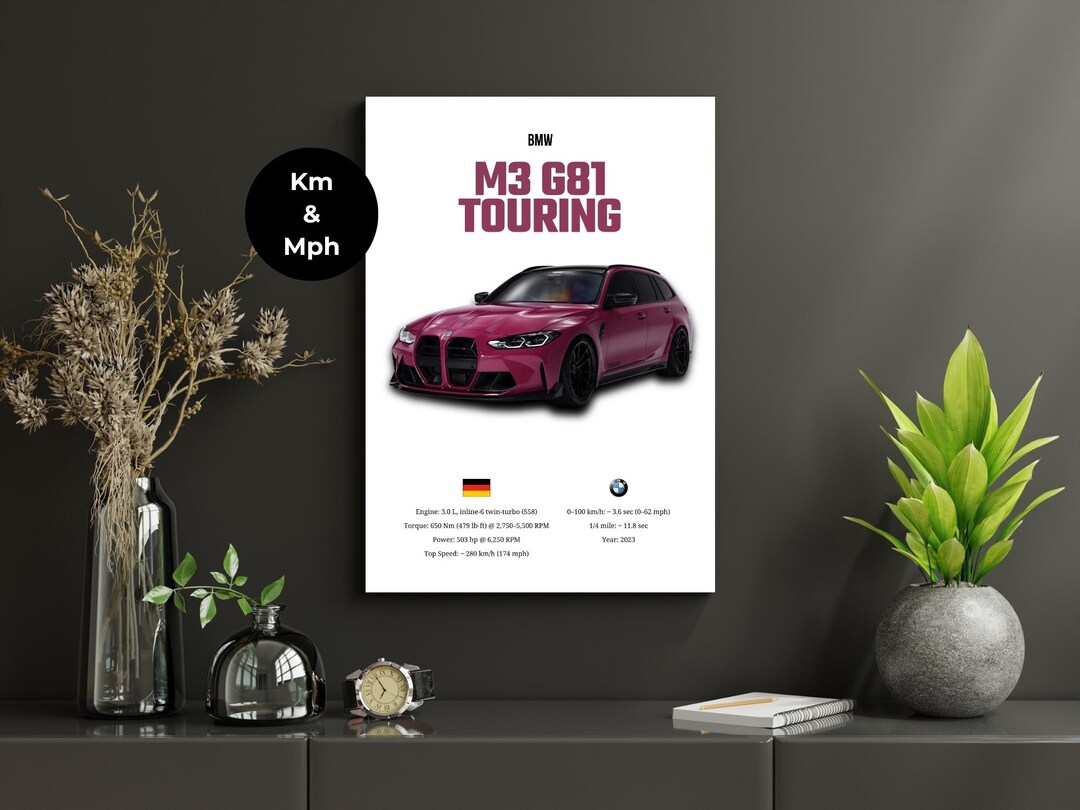 BMW M3 G81 Touring Car Poster, Automotive Wall Art (digital Download ...