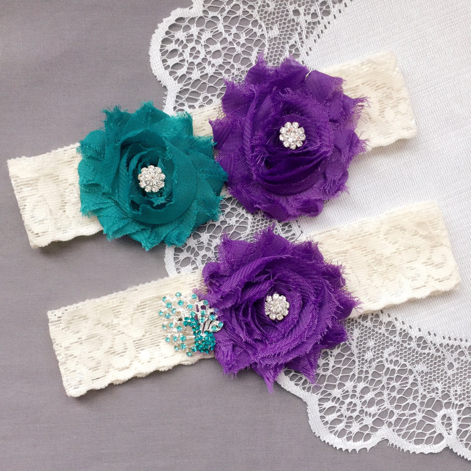 Peacock Garter Belt