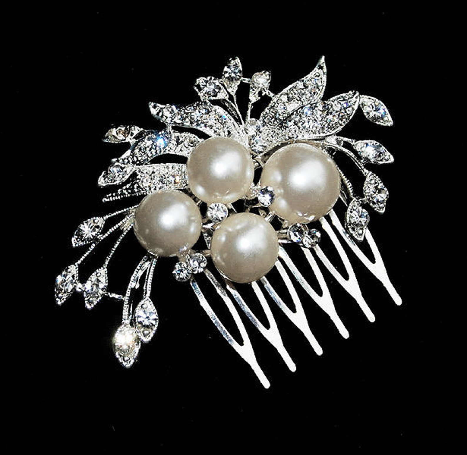 pearl and rhinestone wedding necklace