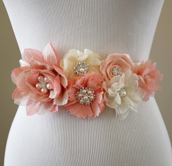 Bridal Sash Belt Wedding Dress Sash Belt Flower Sash Belt 
