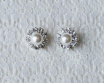 Bridal Earring Wedding Earring Rhinestone Earring Crystal Earring Pearl Earring Stud Earring Wedding Bridal Jewelry ER036LX