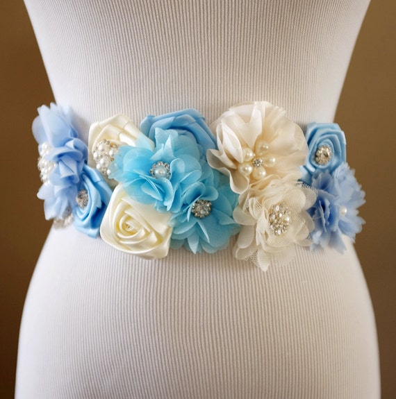 Bridal Sash Belt Wedding Dress Sash Belt Flower Sash Belt  display picture 2