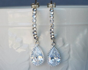 Bridal Earring Wedding Earring Rhinestone Earring Crystal Dangling Earring Wedding Jewelry Bridal Jewelry ER010LX