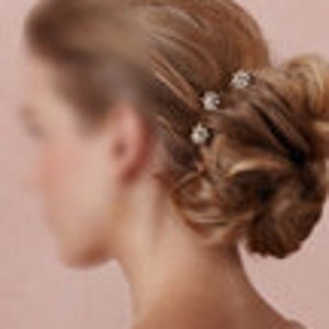 6 pcs Rhinestone Bridal Hair Pin Wedding Jewelry Crystal Bobby Hairpin Clip Accessories Silver HP035LX image 2