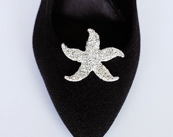 Bridal Shoe Clips Crystal Rhinestone Shoe Clips Starfish Beach Wedding Party (Set of 2) SC011LX
