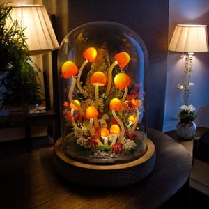 Whimsical Mushroom Night Light - Handmade Glow Lamp for Kids & Home Decor