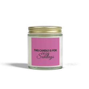 Cozy Sundays Scented Candle - Ideal for relaxation, pampering, home decor, and gift ideas. Vegan.