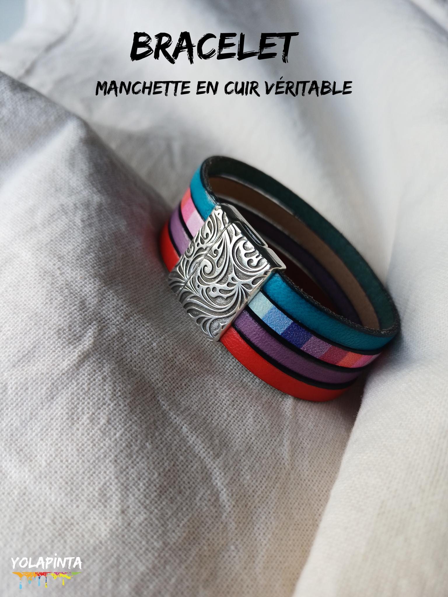 Bracelet En Cuir D'agneau Véritable 22 Mm - Marron Foncé Avec Couture Blanche, Neuf, Fabrication Française