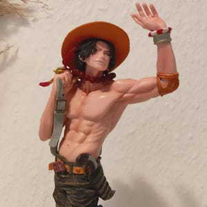 Portgas D. Ace Figure – 3D Printed One Piece Statue | Fire Fist Anime Figurine | Unpainted Manga Shelf Decor for Otaku Fans