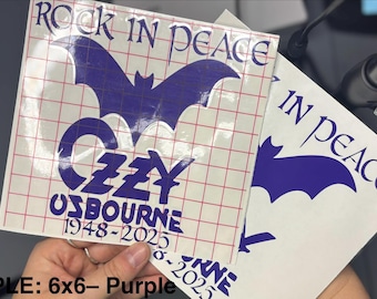 Rock In Peace Ozzy Osbourne Decal | Rock Band Car Sticker | Music Lover Vinyl