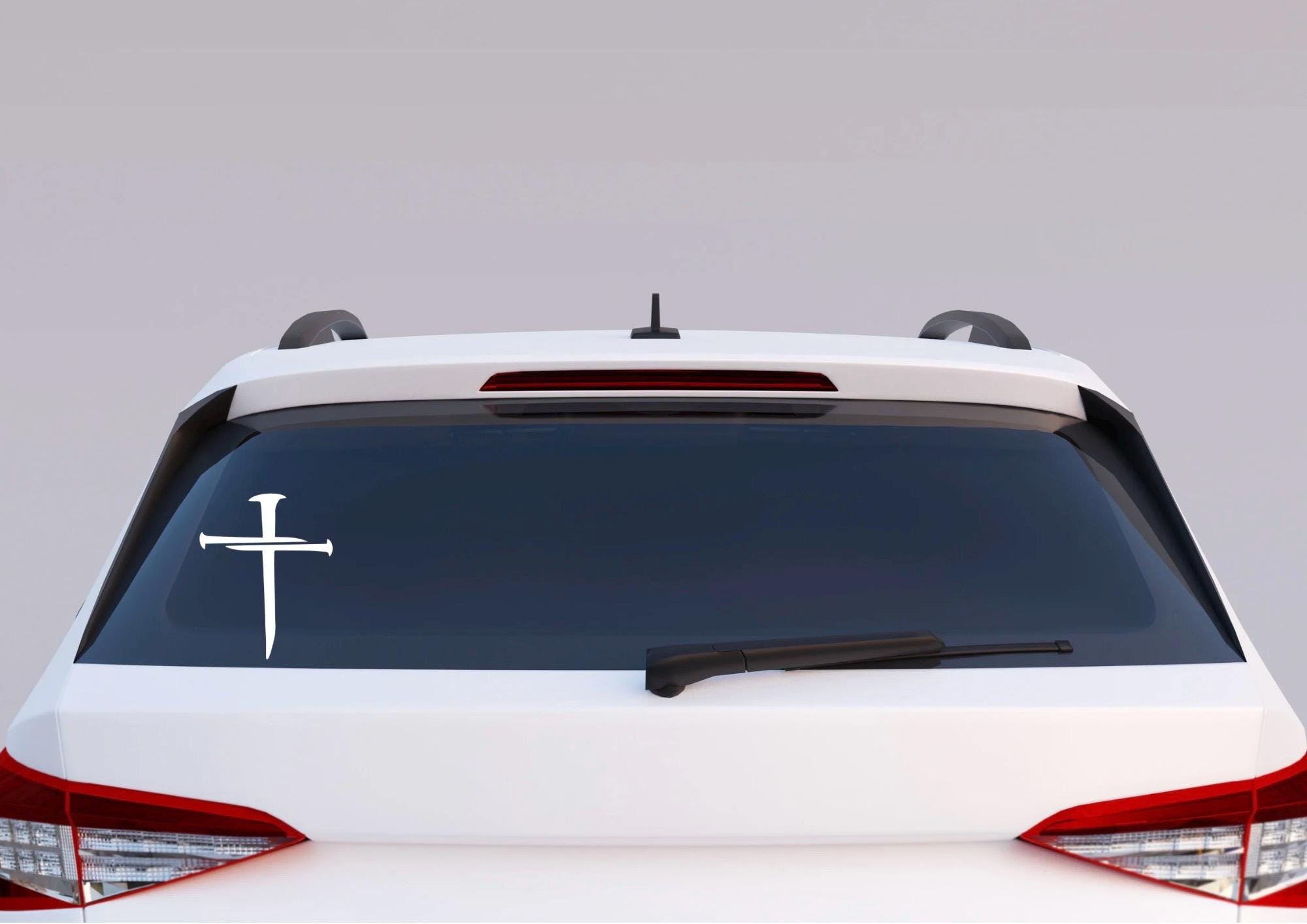 Christian Cross Vinyl Decal | Faith Car Sticker | Religious Cross Decal ...
