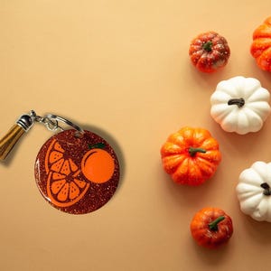 Portachiavi a forma di frutta arancione