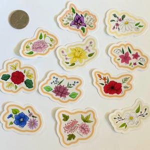 Birth Flower Sticker Set