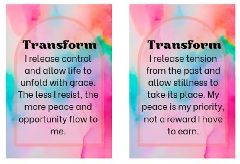 Reframe Cards Reframing Affirmation Cards Printable for Self Worth Confidence Hope ...