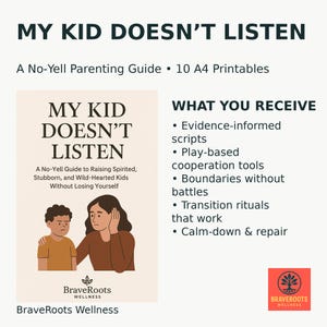 No-Yell Parenting eBook | “My Kid Doesn’t Listen” Guide | Printable Routine Charts PDF