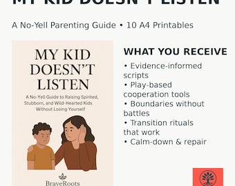 No-Yell Parenting eBook | “My Kid Doesn’t Listen” Guide | Printable Routine Charts PDF