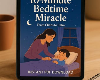10-Minute Bedtime Miracle™ | Fast Kids’ Sleep Routine eBook | Calm Nights for Toddlers & Preschoolers | Printable Tracker and Tips