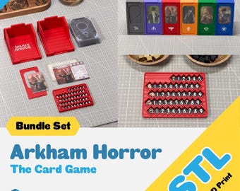 Arkham Horror Investigator Deck Box + Card Size Dashboard Bundle STL (Digital File)