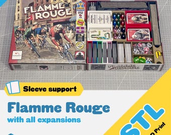 Flamme Rouge Insert STL: All Expansions Organizer (Digital File)