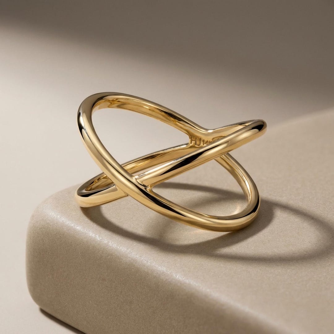 Infinity Style Gold Ring 14K Solid Gold Meaningful Jewelry Gift - Etsy