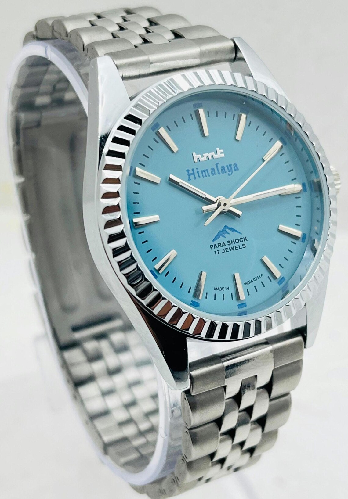 HMT Himalaya Mechanical Watch | Sky Blue Dial, 17 Jewels, Made in India, foto 3 de 5