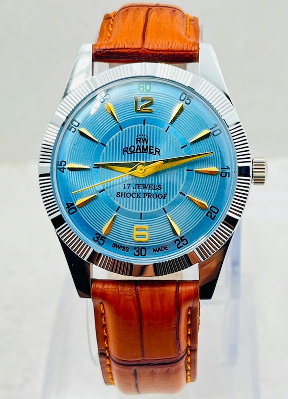 Vintage Roamer Manual Winding Watch| Sky Blue Dial| 1… - Gem