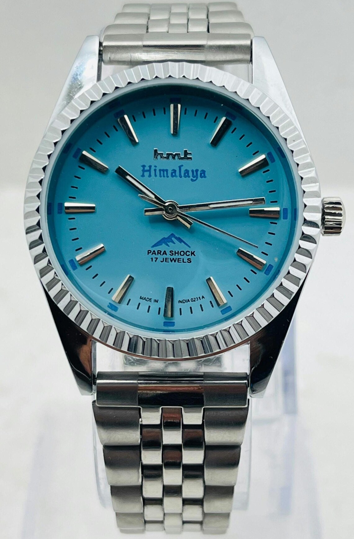 HMT Himalaya Mechanical Watch | Sky Blue Dial, 17 Jewels, Made in India, foto 2 de 5