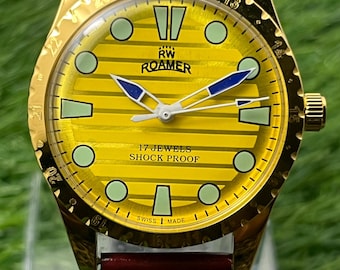 Vintage Refurbished Roamer Mechanical Manual Winding Watch| ST-96 Movement 17 Jewels Wrist Watch.