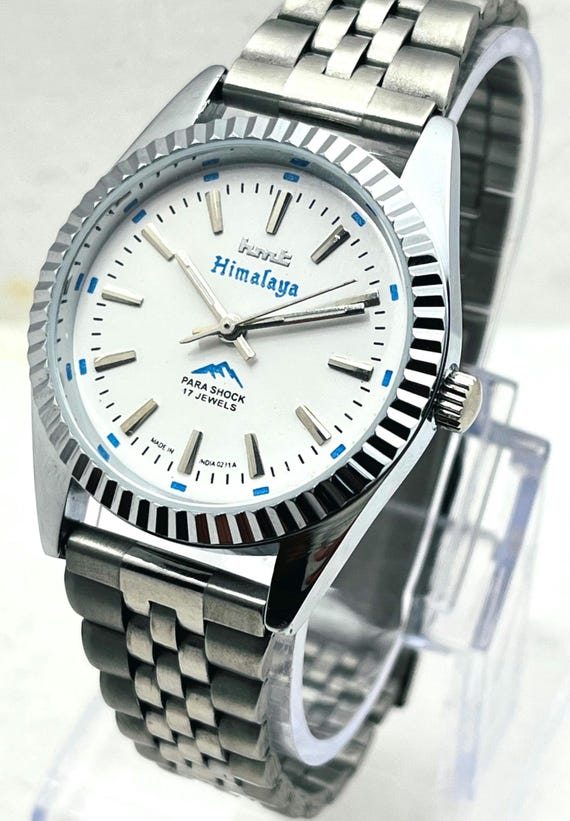 HMT Himalaya Mechanical Watch | White Dial, 17 Jewels, Made in India Men's Wristwatch