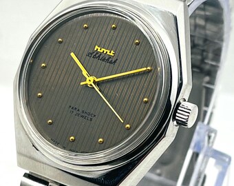HMT Abhishek Mechanical Manual winding Watch | Grey Dial, 17 Jewels, Made in India