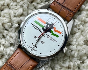 Vintage Refurbished HMT Janata  white Dial Mechanical Manual Winding Watch|17 Jewels Wrist Watch.