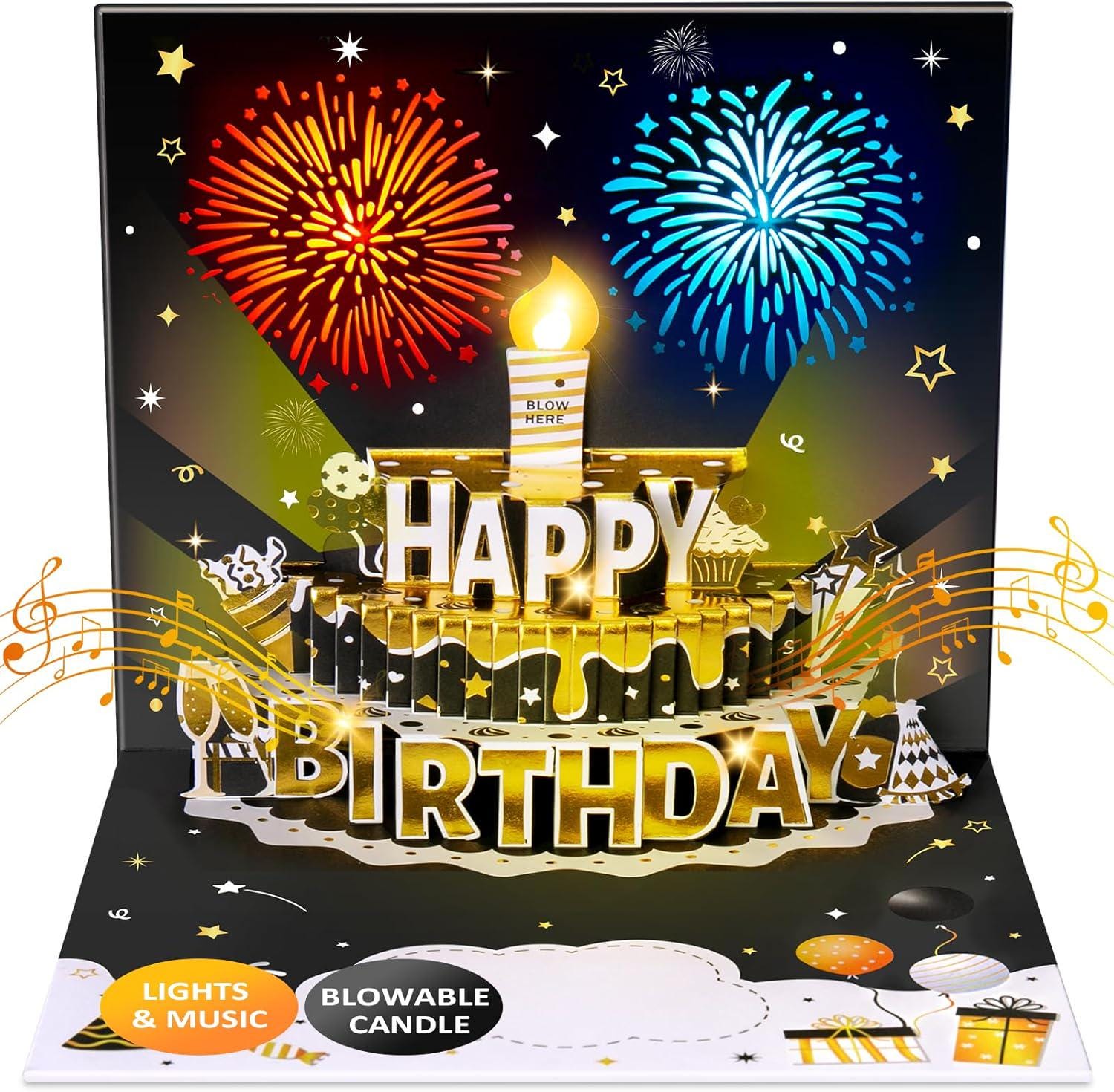 3D Pop up Musical Birthday Card With Lights - Etsy UK