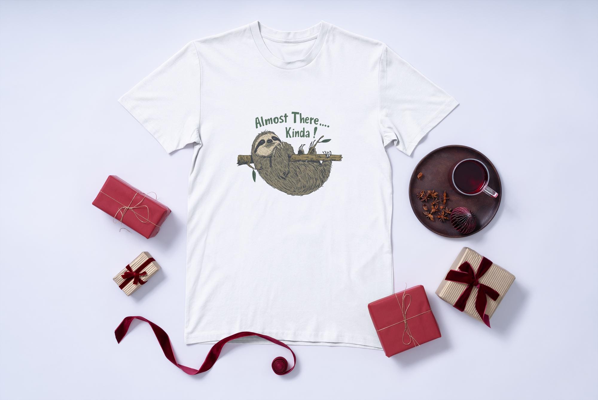 Sloth PNG – “almost There… Kinda” Funny Vintage Graphic – Cute Lazy ...