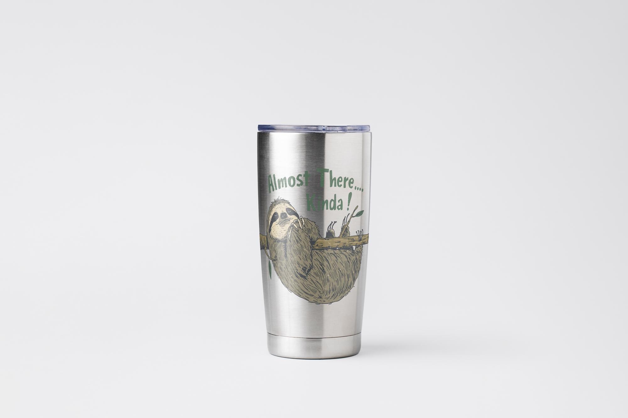 Sloth PNG – “almost There… Kinda” Funny Vintage Graphic – Cute Lazy ...
