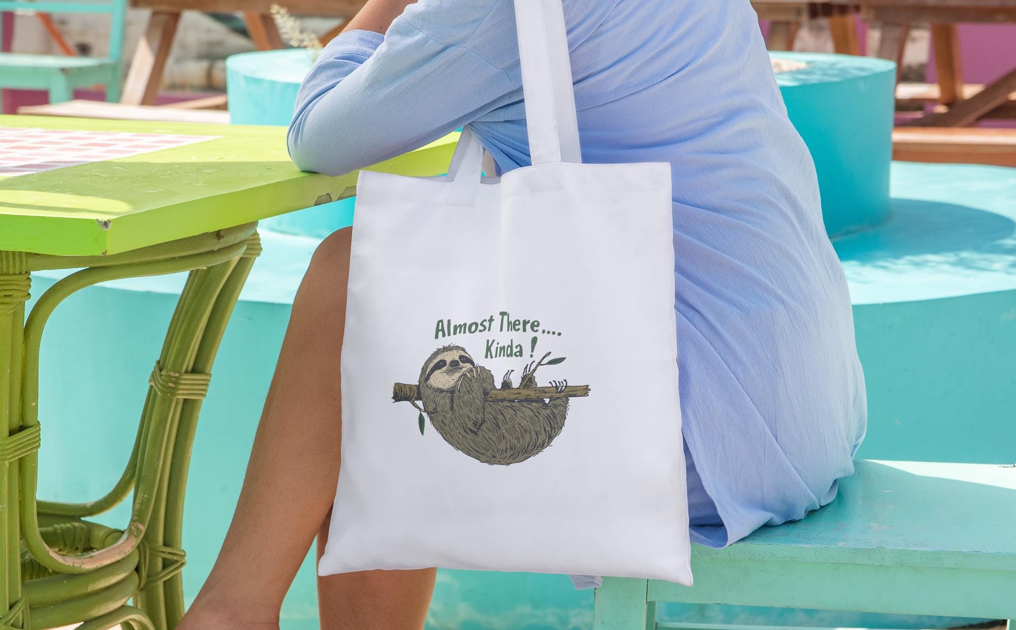 Sloth PNG – “almost There… Kinda” Funny Vintage Graphic – Cute Lazy ...