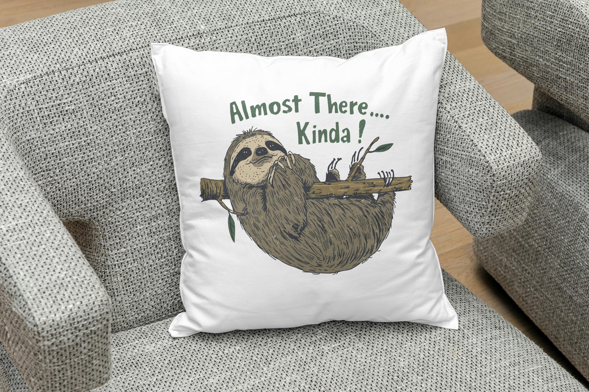 Sloth PNG – “almost There… Kinda” Funny Vintage Graphic – Cute Lazy ...