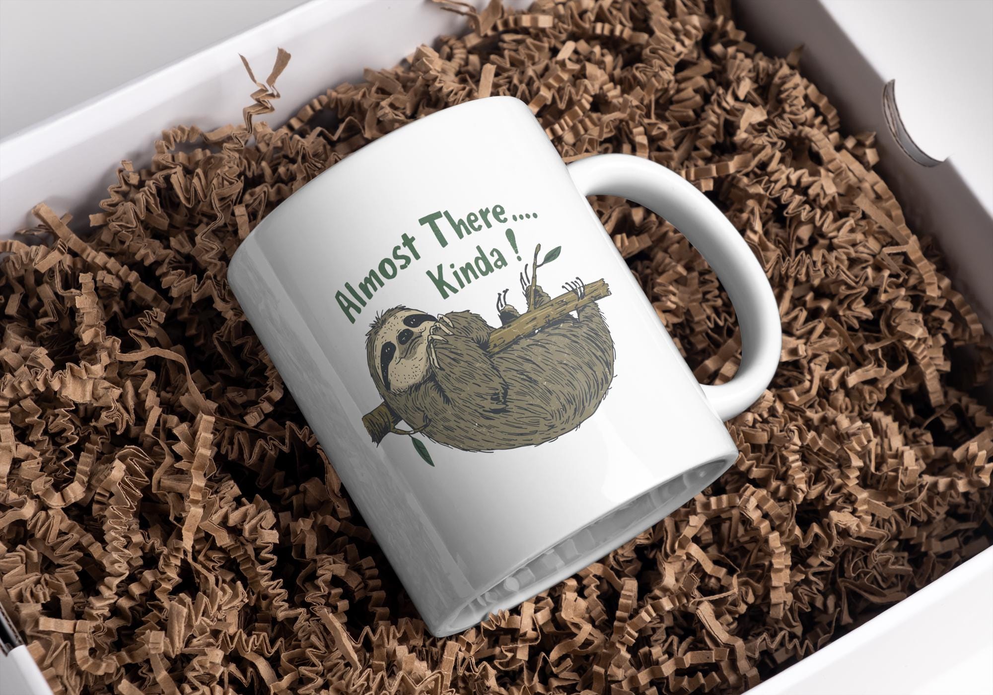 Sloth PNG – “almost There… Kinda” Funny Vintage Graphic – Cute Lazy ...
